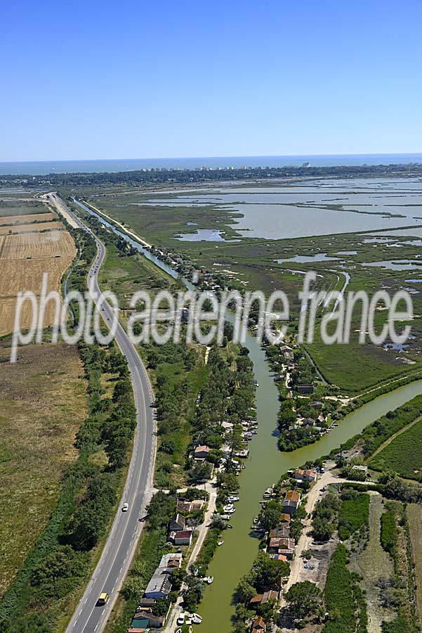 Photo aérienne Canal Rhone a Sete Gard : fleuves