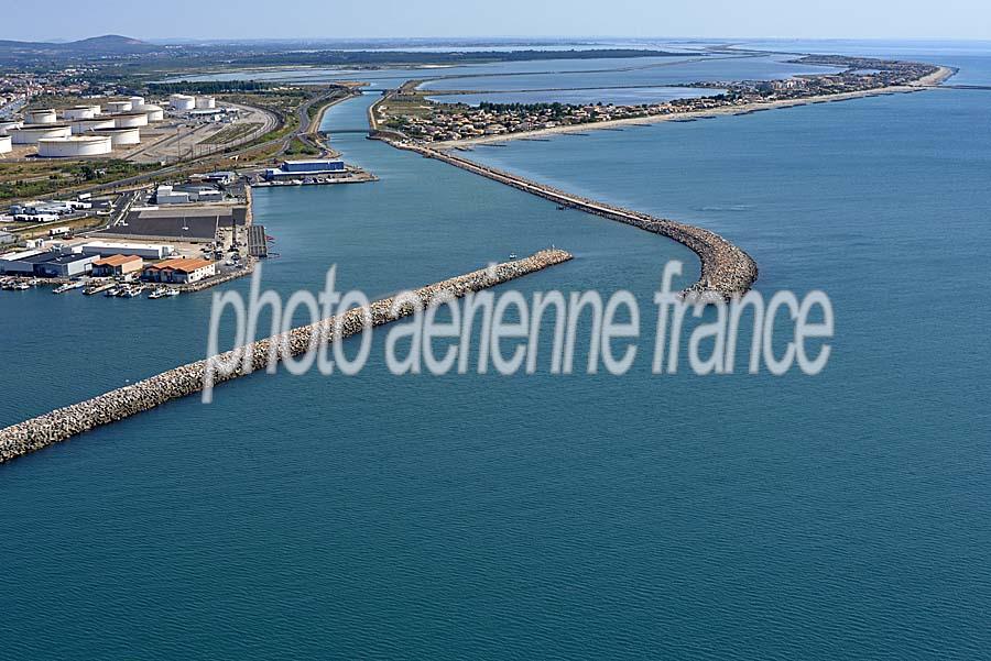 Vue aérienne de Canal Rhone a Sete, Hérault