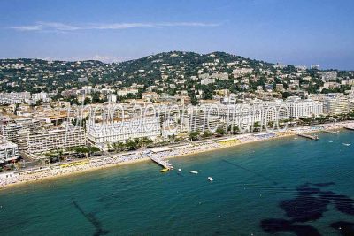 Vue aérienne de Cannes, Alpes-Maritimes