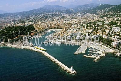 Vue aérienne de Nice, Alpes-Maritimes
