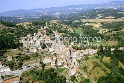 Vue aérienne de Chalencon, Ardèche