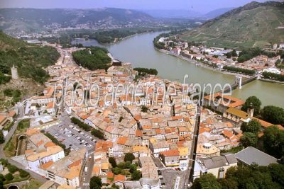Vue aérienne de Tournon-sur-Rhône, Ardèche