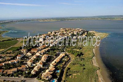 Vue aérienne de Bages, Aude
