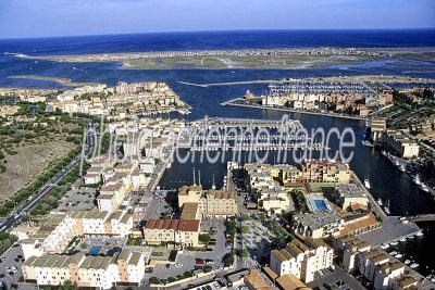 Vue aérienne de Gruissan, Aude