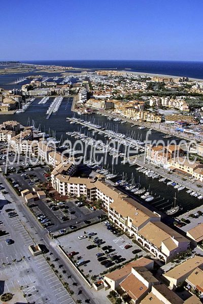 Vue aérienne de Port Leucate, Aude