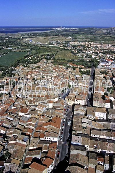 Vue aérienne de Sigean, Aude