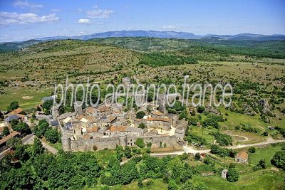 Vue aérienne de La Couvertoirade, Aveyron