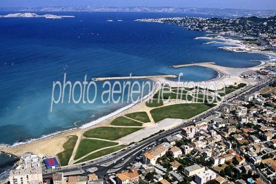 Photo aérienne de Marseille (13) — Marseille: Plage du Prado