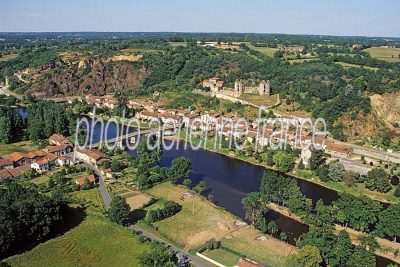Photo aérienne Saint-Germain-de-Confolens Charente : la vienne