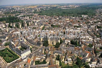 Vue aérienne de Bourges, Cher