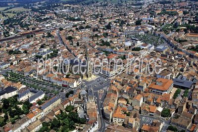 Vue aérienne de Bergerac, Dordogne