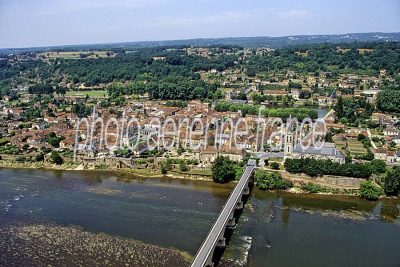 Vue aérienne de Lalinde, Dordogne