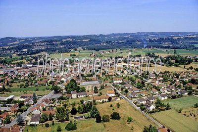 Vue aérienne de Le Buisson-de-Cadouin, Dordogne