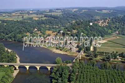 Vue aérienne de Limeuil, Dordogne