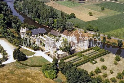 Vue aérienne de Losse, Dordogne — perigord