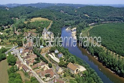 Vue aérienne de Montfort, Dordogne