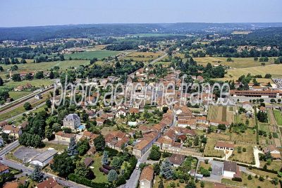 Vue aérienne de Razac-sur-l'Isle, Dordogne