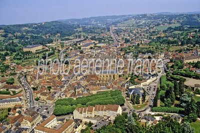 Vue aérienne de Sarlat, Dordogne