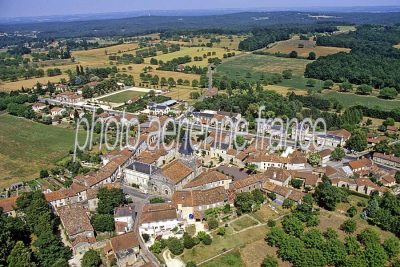 Sorges vu du ciel — photo aérienne de la Dordogne