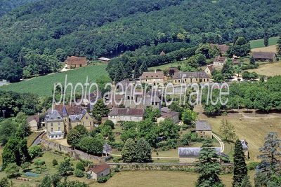 Vue aérienne de Vitrac, Dordogne