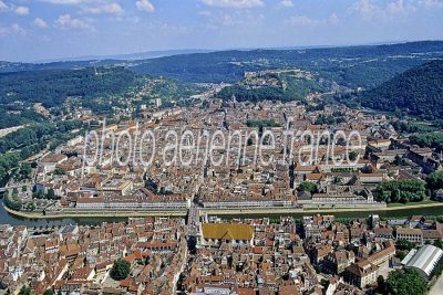 Vue aérienne de Besançon, Doubs