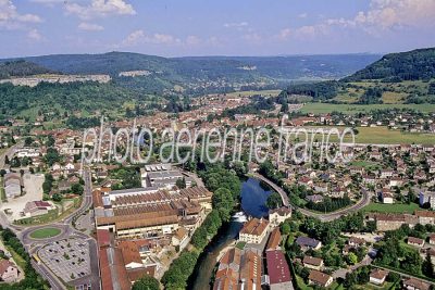 Vue aérienne d'Ornans, Doubs
