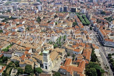 Vue aérienne de Valence, Drôme
