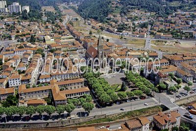 La Grand-Combe vu du ciel — photo aérienne du Gard