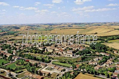 Vue aérienne d'Avignonet-Lauragais, Haute-Garonne