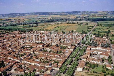Vue aérienne de Grenade, Haute-Garonne