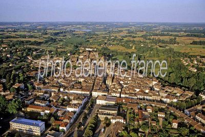 Vue aérienne de Bazas, Gironde