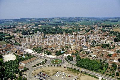 Vue aérienne de Cadillac, Gironde