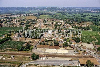 Vue aérienne de Portets, Gironde