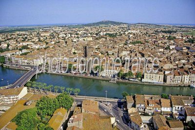 Vue aérienne d'Agde, Hérault