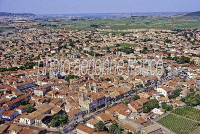 Vue aérienne de Frontignan, Hérault