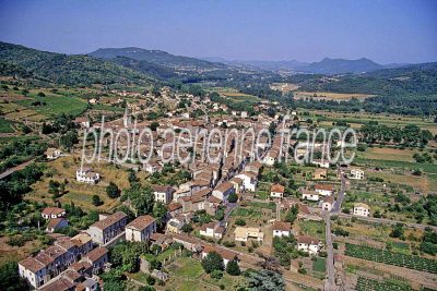 Vue aérienne de Le Poujol-sur-Orb, Hérault
