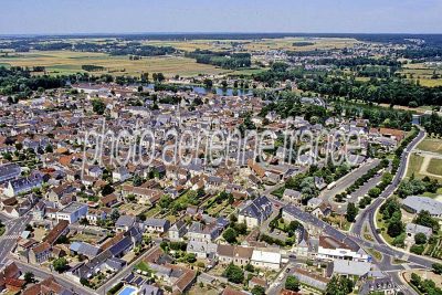 Vue aérienne de Bléré, Indre-et-Loire