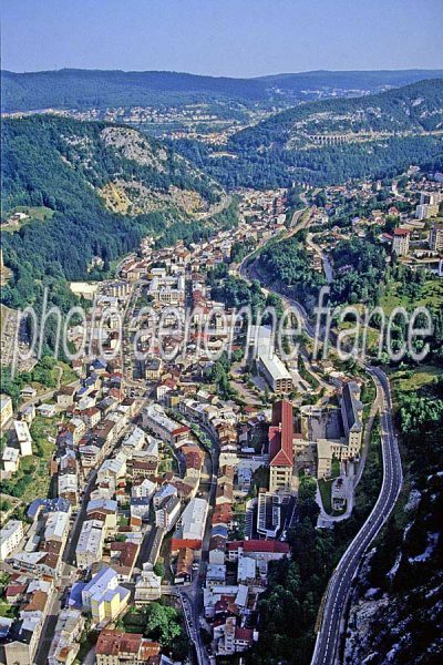 Morez vu du ciel — photo aérienne du Jura