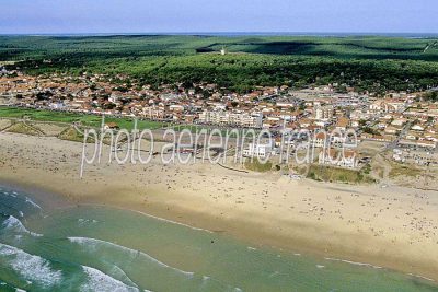 Vue aérienne de Biscarrosse Plage, Landes